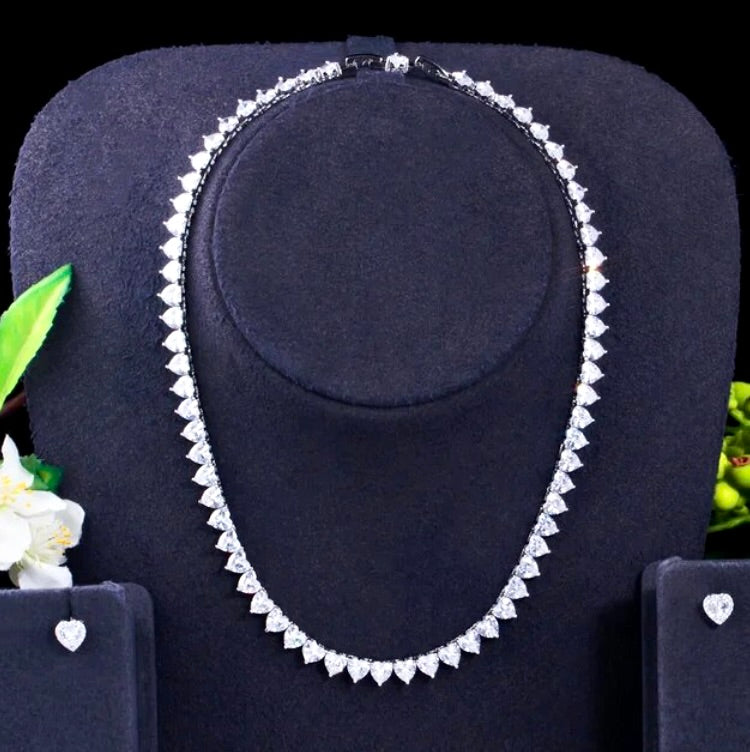 Wedding Jewelry - Heart Cubic Zirconia Bridal Jewelry Set