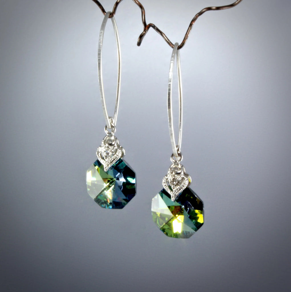 "Chloe" - Swarovski Crystal Sterling Silver Bridesmaids Earrings