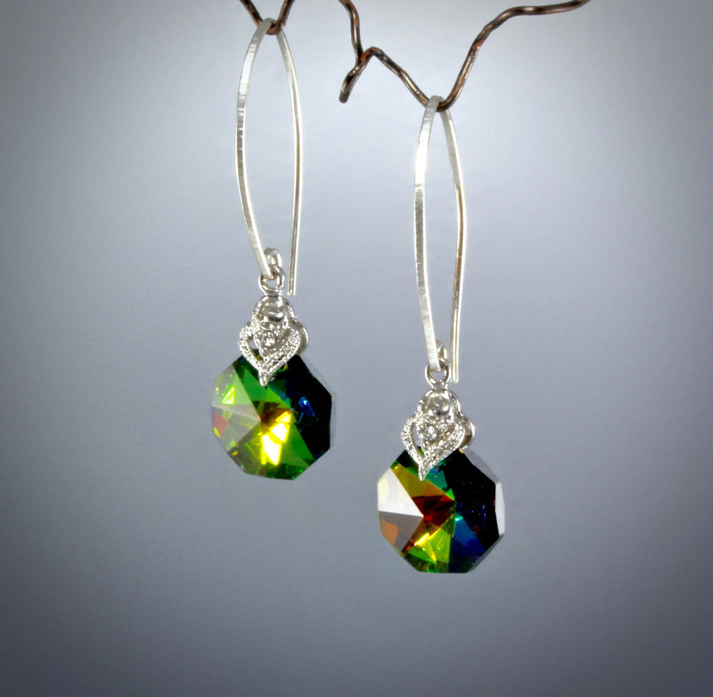 "Chloe" - Swarovski Crystal Sterling Silver Bridesmaids Earrings