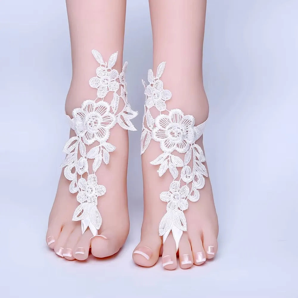 Wedding Accessories - Lace Wedding Barefoot Sandals