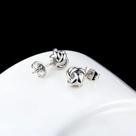 Wedding Jewelry - Knot Bridal Earrings - Available in Rose Gold and Silver