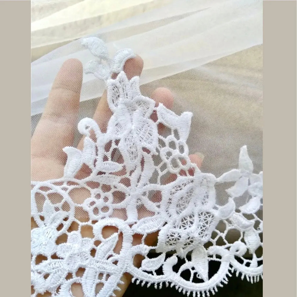 Wedding Veils - Bridal Lace Mantilla Veil - Cathedral Length