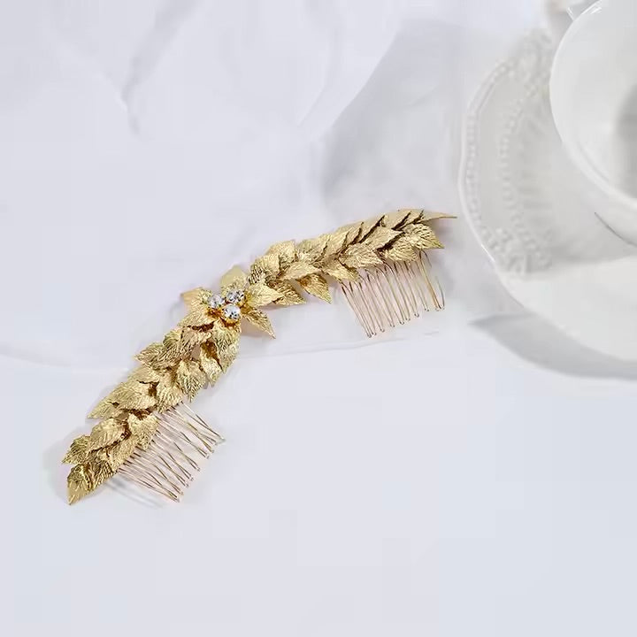 Wedding Hair Accessories - Silver Bridal Double Hair Comb