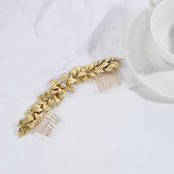 Wedding Hair Accessories - Silver Bridal Double Hair Comb