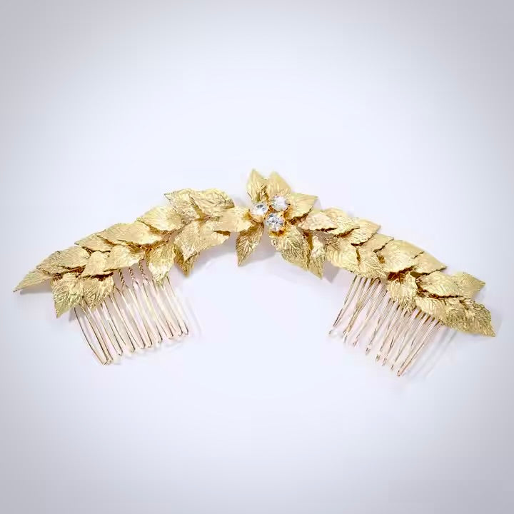 Wedding Hair Accessories - Silver Bridal Double Hair Comb