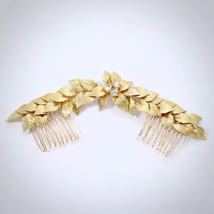 Wedding Hair Accessories - Silver Bridal Double Hair Comb