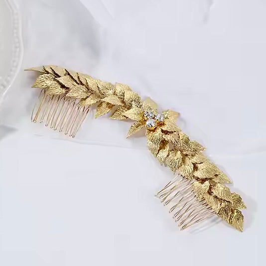 Wedding Hair Accessories - Silver Bridal Double Hair Comb