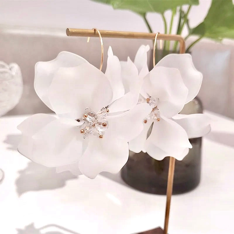Wedding Jewelry - Bohemian Floral Bridal Earrings