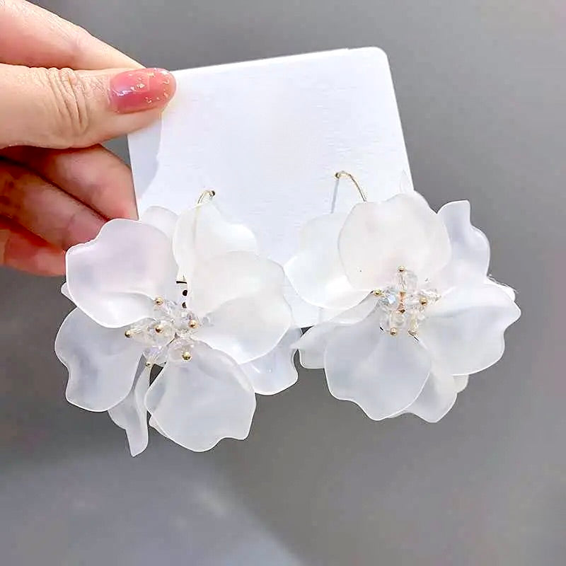 Wedding Jewelry - Bohemian Floral Bridal Earrings