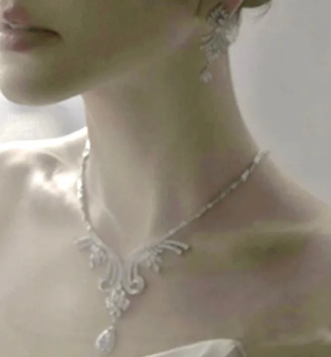 Wedding Jewelry - Luxury Silver Cubic Zirconia Bridal Jewelry Set