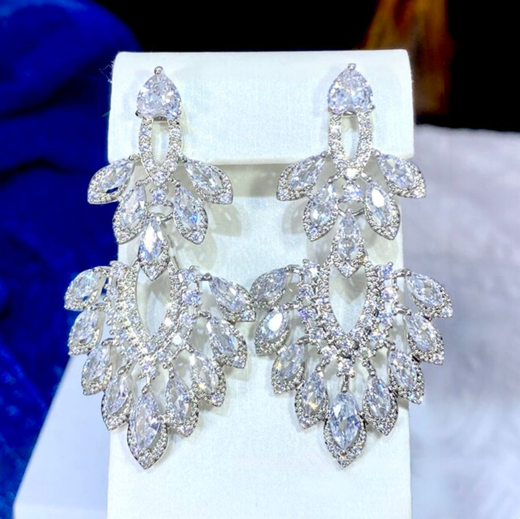 Wedding Jewelry - Luxury Cubic Zirconia Bridal Earrings