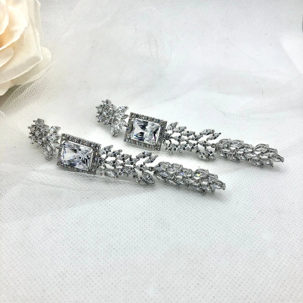 Wedding Jewelry - Luxury Cubic Zirconia Bridal Earrings