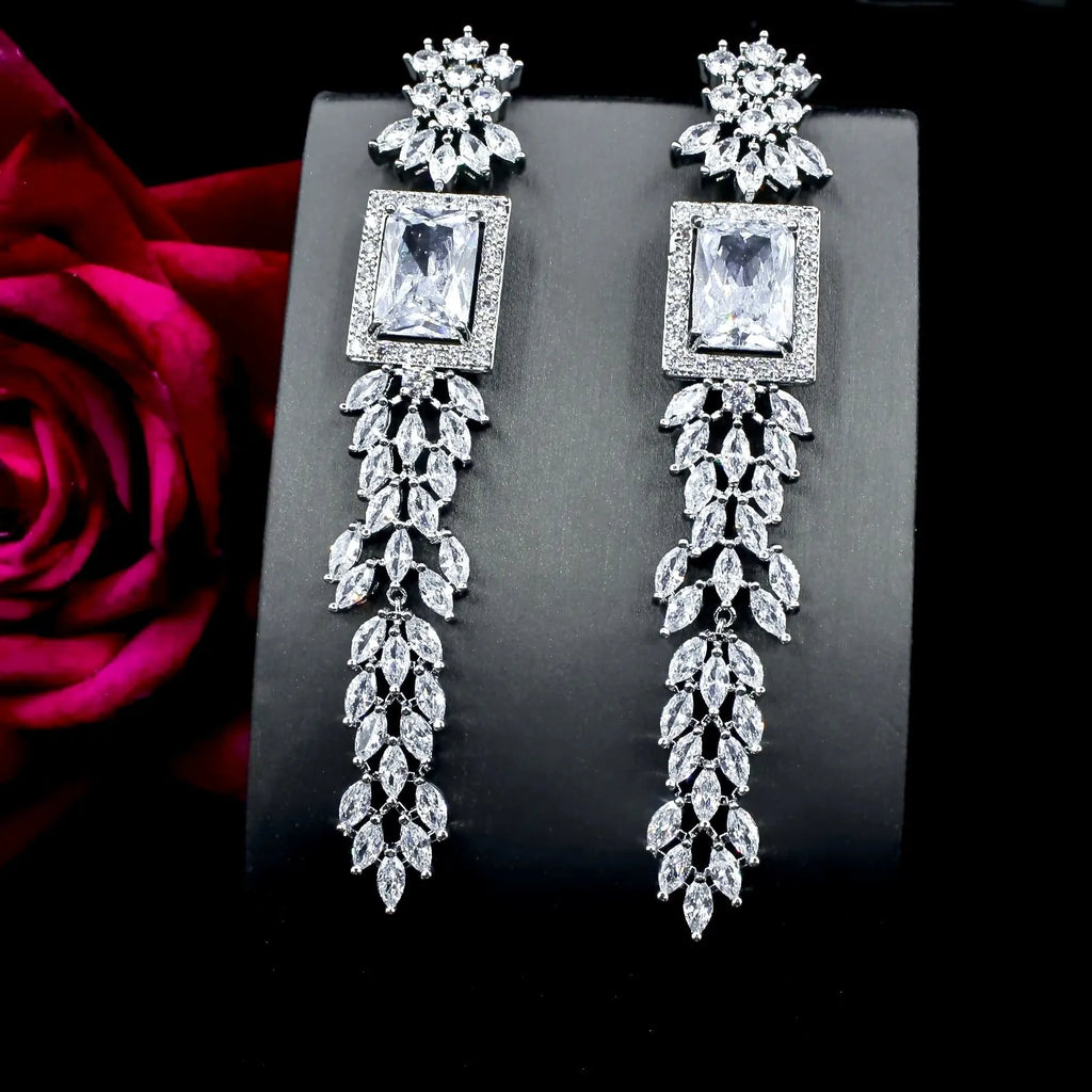 Wedding Jewelry - Luxury Cubic Zirconia Bridal Earrings