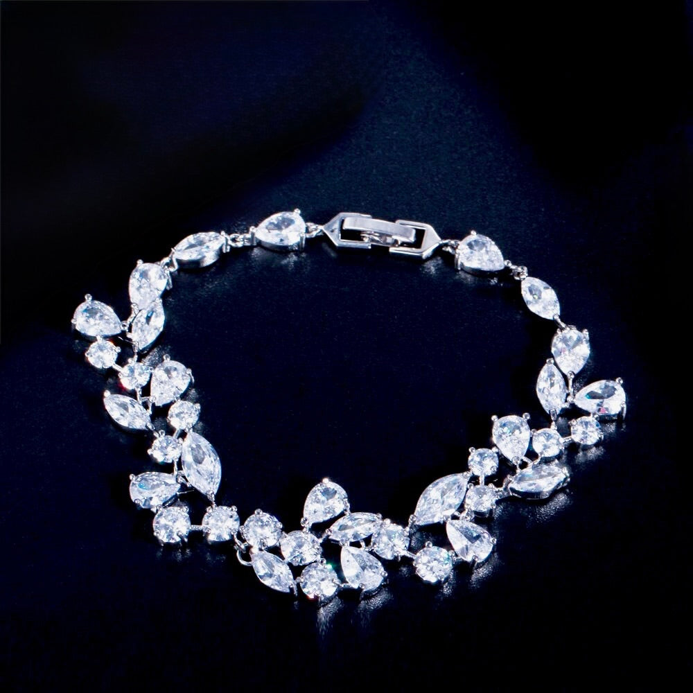 Wedding Jewelry - Luxury 3-Piece Cubic Zirconia Bridal Jewelry Set