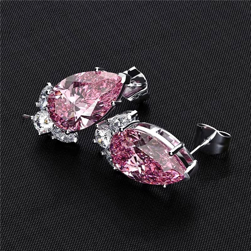 Wedding Jewelry | Minimalist CZ Bridal Stud Earrings - Blue, Pink & Aqua