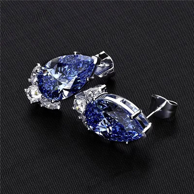 Wedding Jewelry | Minimalist CZ Bridal Stud Earrings - Blue, Pink & Aqua