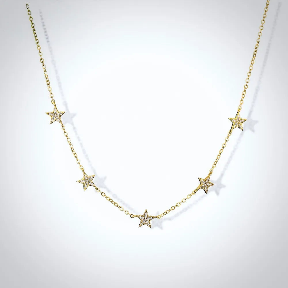Minimalist Star Necklace | Bridal Jewelry in Silver & Gold