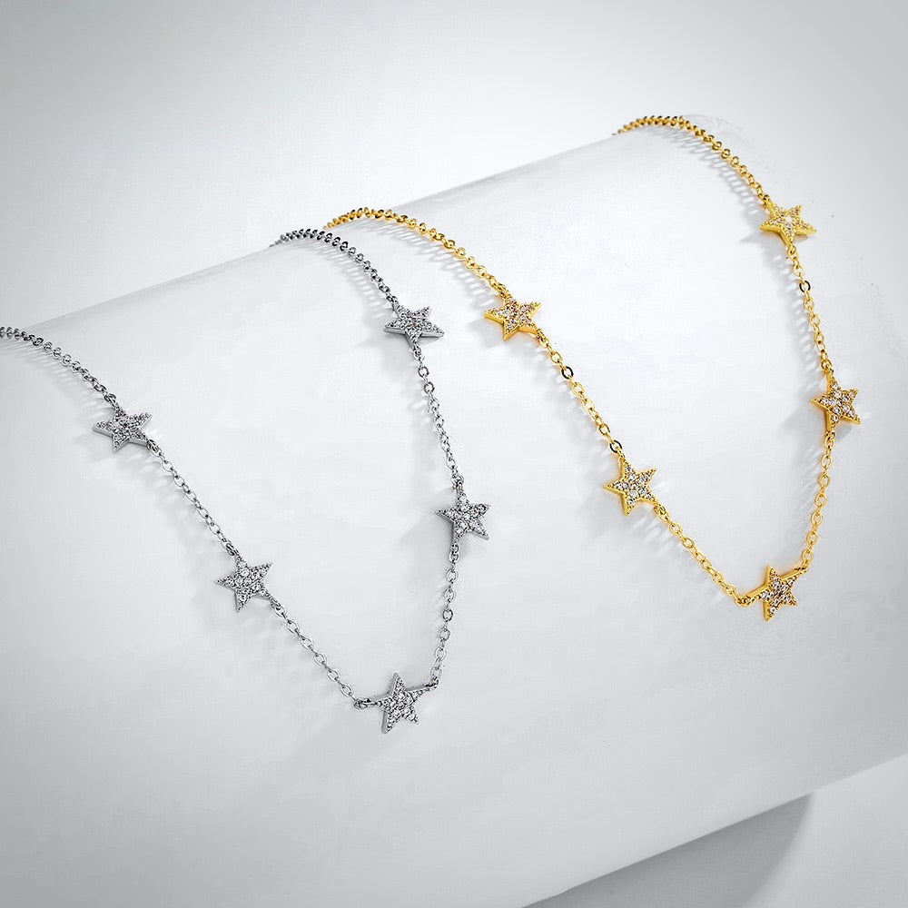 Minimalist Star Necklace | Bridal Jewelry in Silver & Gold