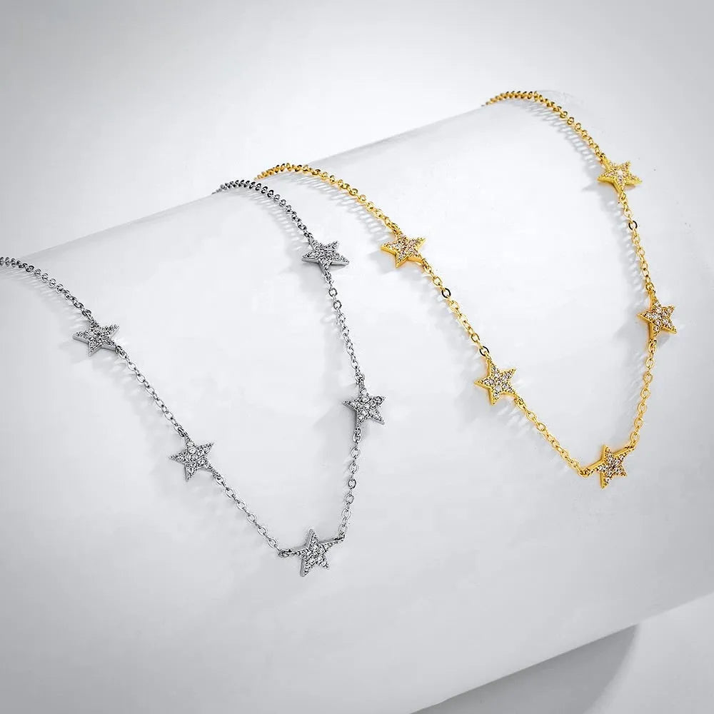 Minimalist Star Necklace | Bridal Jewelry in Silver & Gold