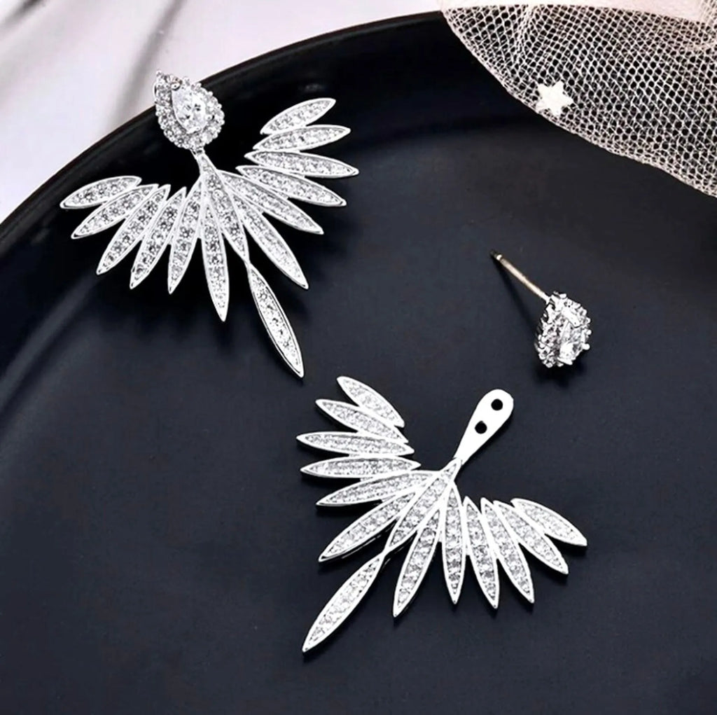 Wedding Jewelry - Modern Cubic Zirconia Bridal Earrings