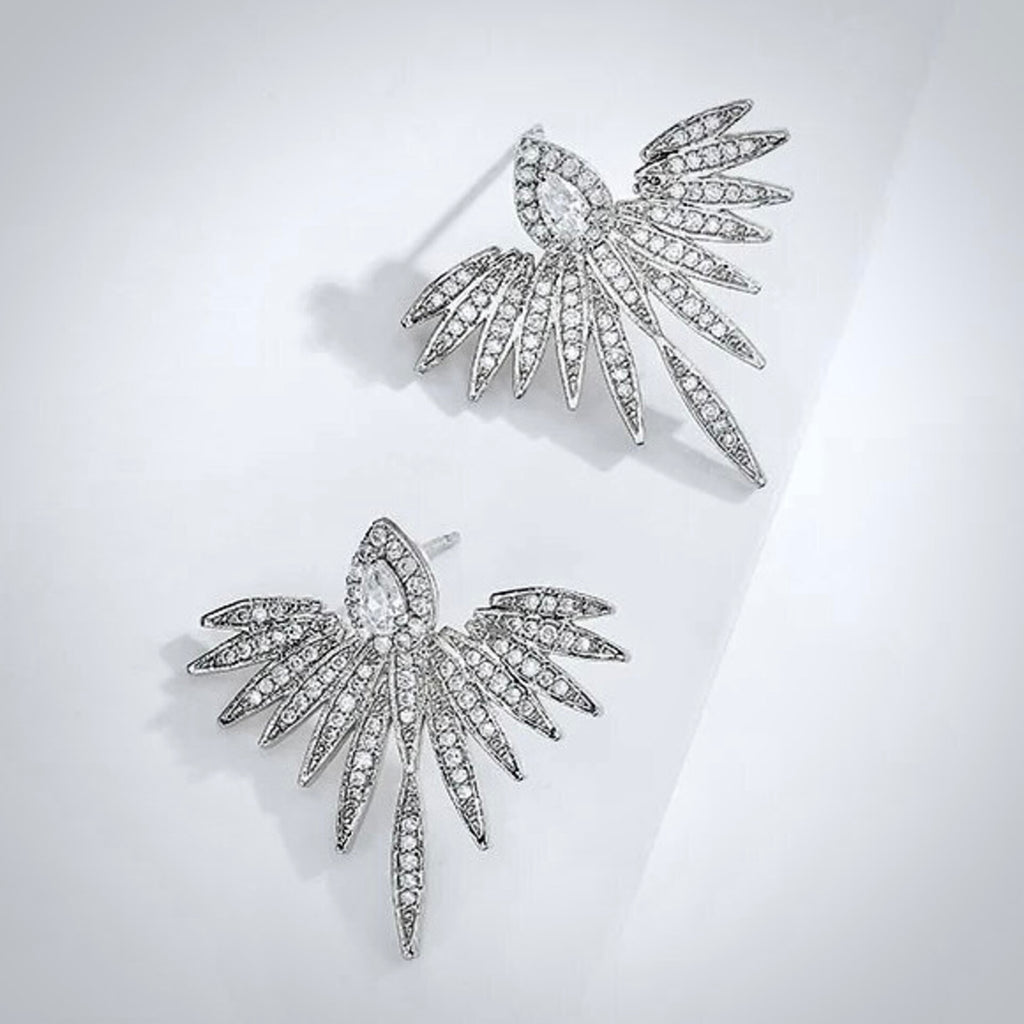 Wedding Jewelry - Modern Cubic Zirconia Bridal Earrings