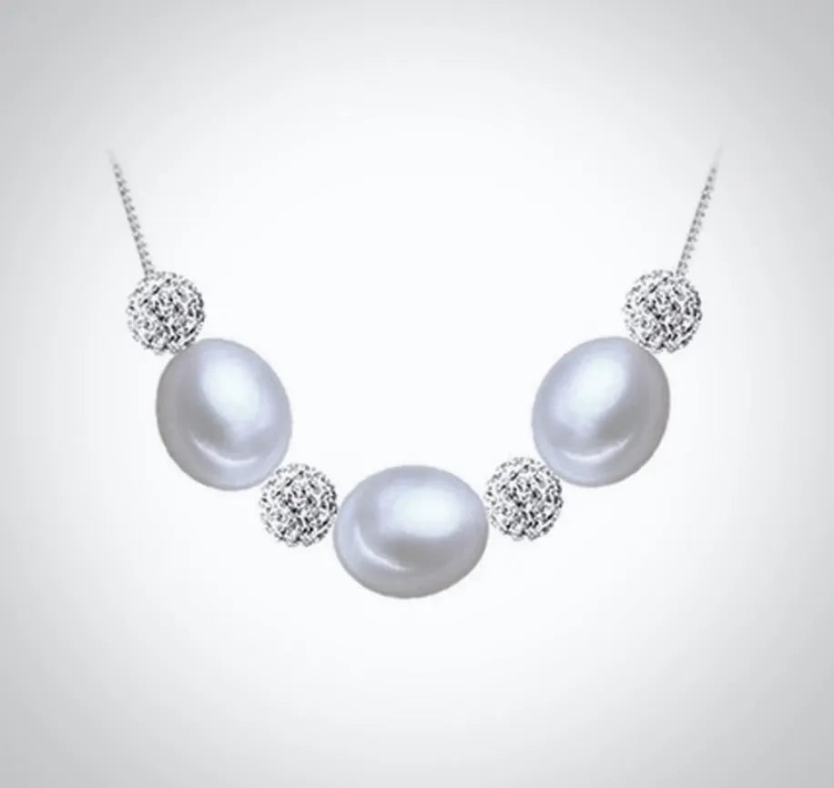 Pearl Wedding Jewelry - Sterling Silver and Natural Pearl 3-Piece Bridal Jewelry Set - More Colors
