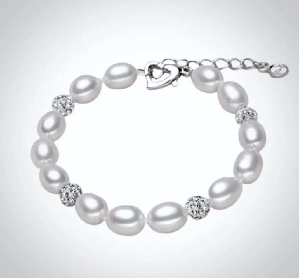 Pearl Wedding Jewelry - Sterling Silver and Natural Pearl 3-Piece Bridal Jewelry Set - More Colors