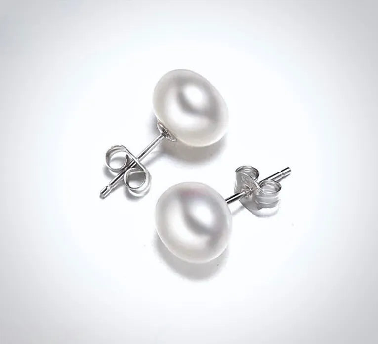 Pearl Wedding Jewelry - Sterling Silver and Natural Pearl 3-Piece Bridal Jewelry Set - More Colors