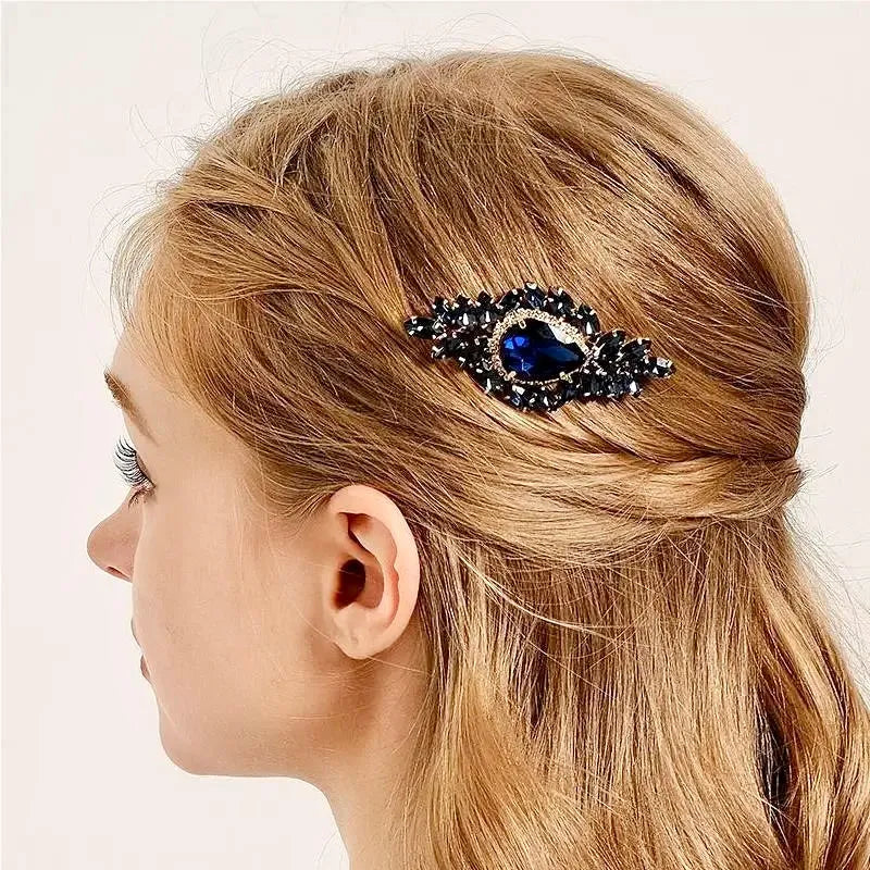 Wedding Hair Accessories - Navy Blue Crystal Bridal Hair Comb