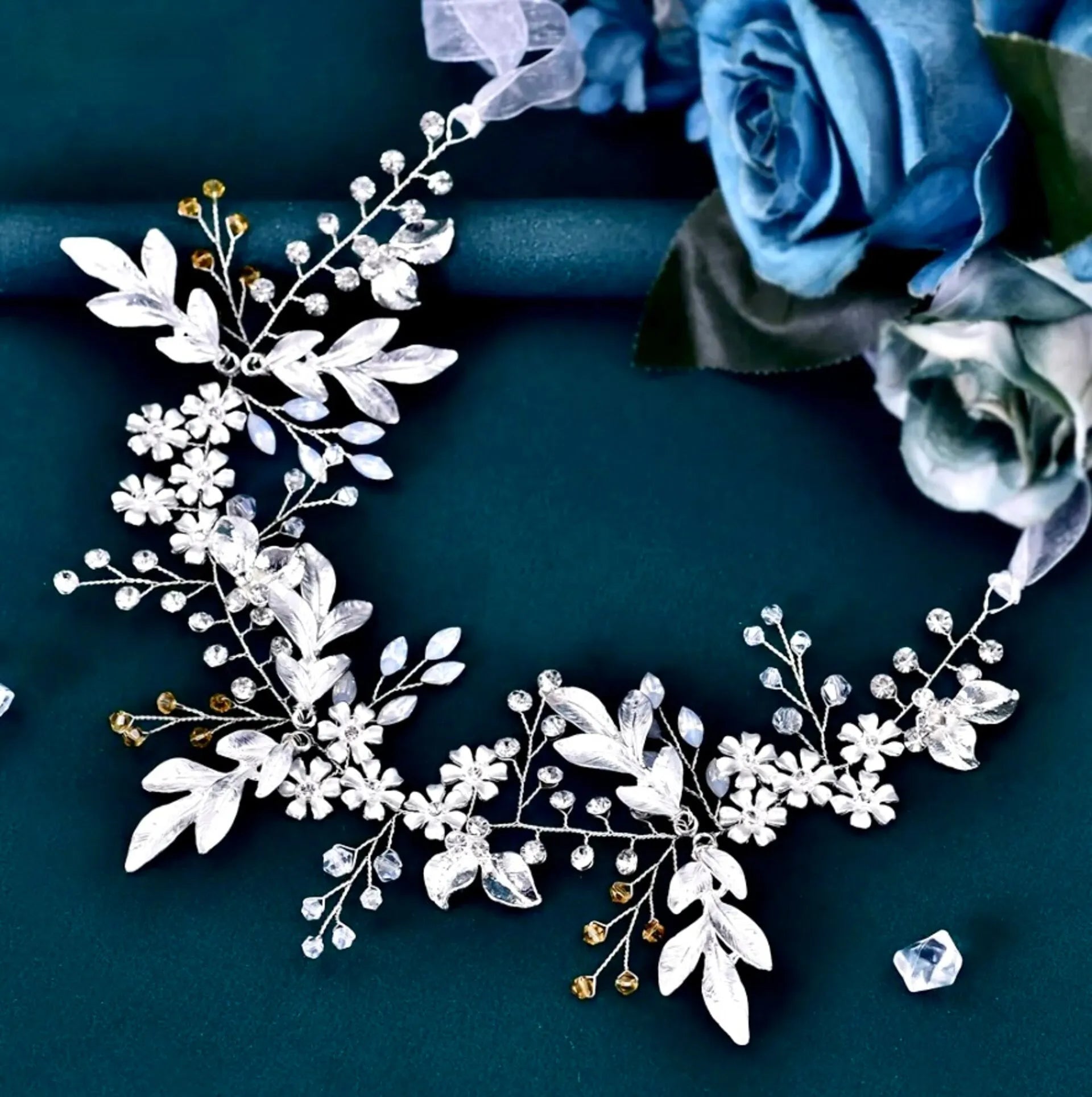 Ivy Bohemian Opal Bridal Belt – Gold & Silver Wedding Dress  display picture 1