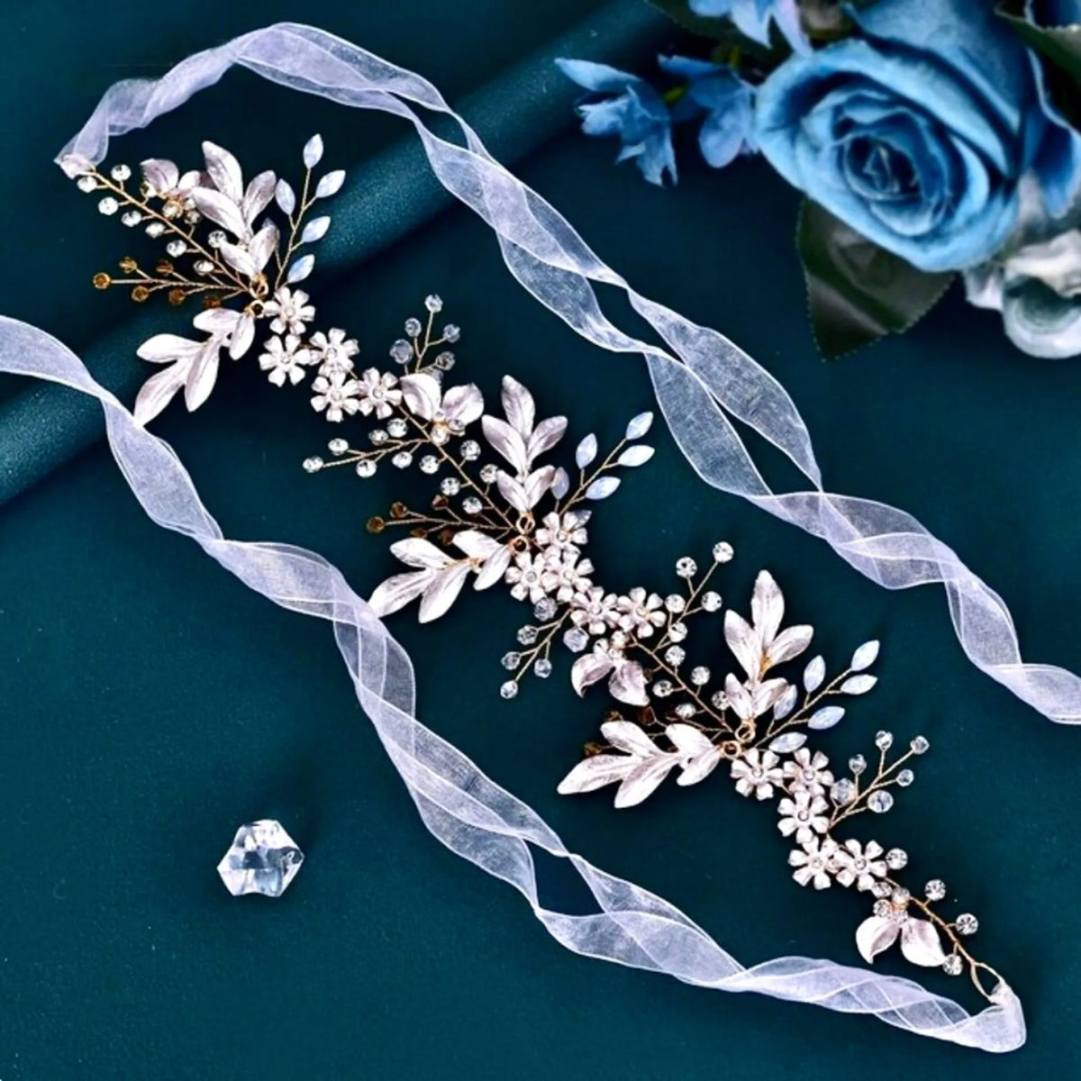 Ivy Bohemian Opal Bridal Belt – Gold & Silver Wedding Dress  display picture 2