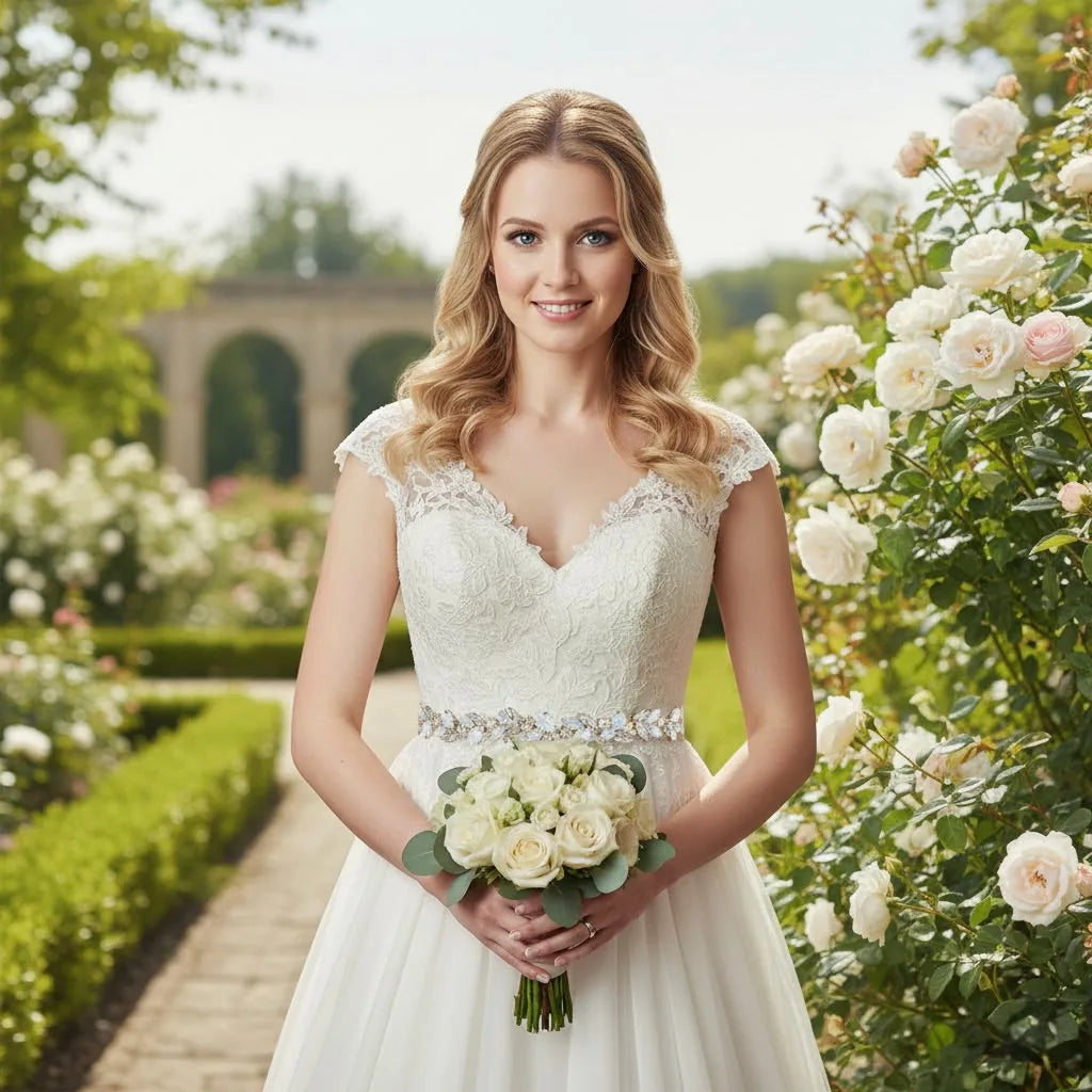 Wedding Accessories | Opal Bridal Belt - Silver & Gold