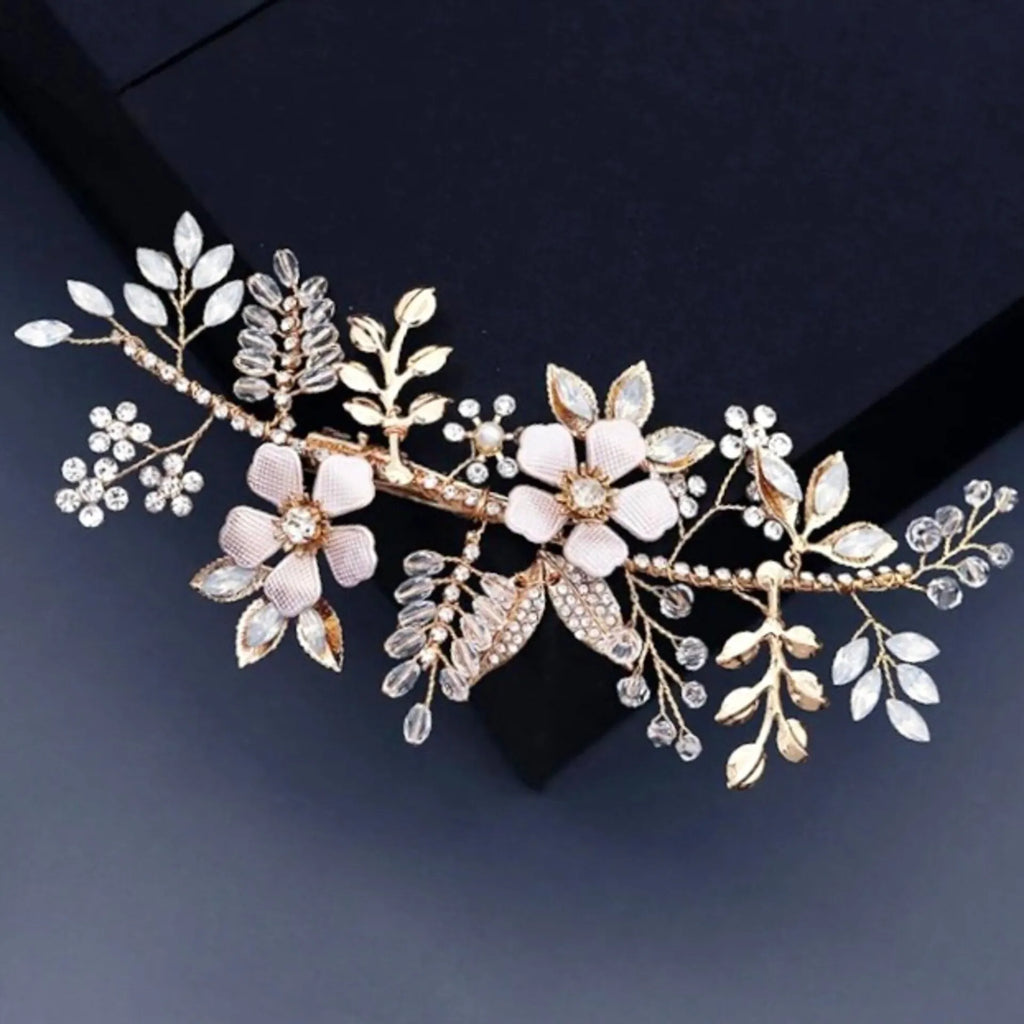 Wedding Hair Accessories - Gold Opal Bridal Hair Clip