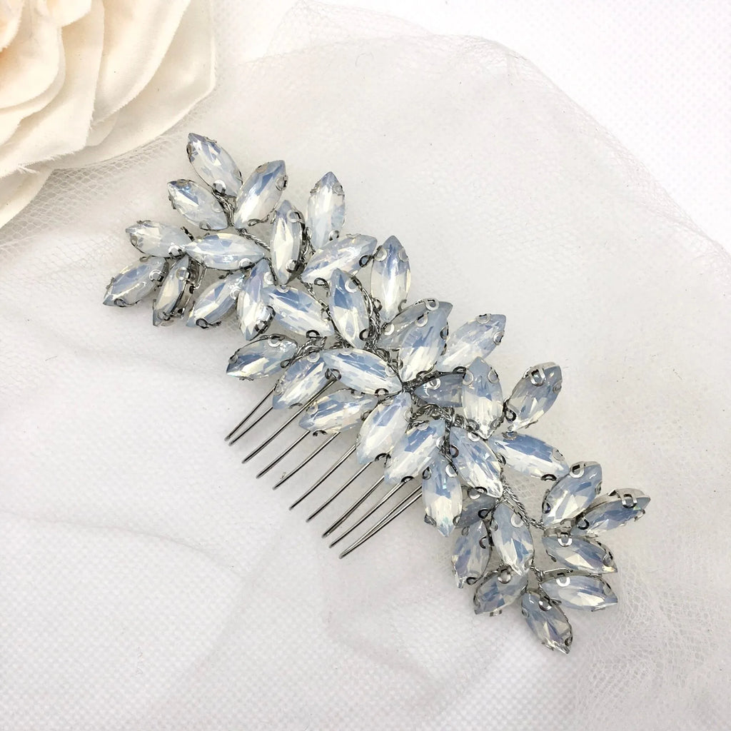 Wedding Hair Accessories - Opal  Bridal Hair Comb
