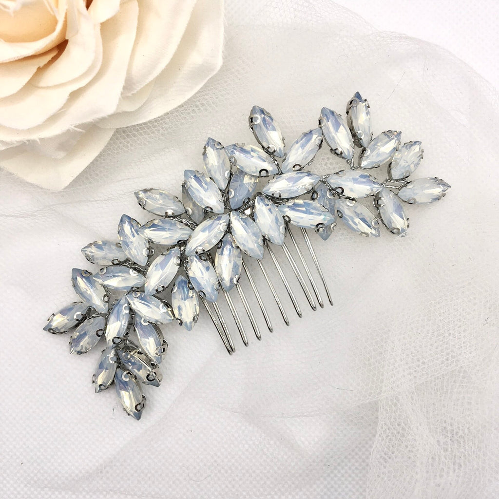 Wedding Hair Accessories - Opal  Bridal Hair Comb