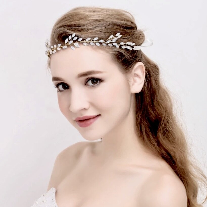 Wedding Hair Accessories - Opal Bridal Headband Vine - Available in Gold and Silver