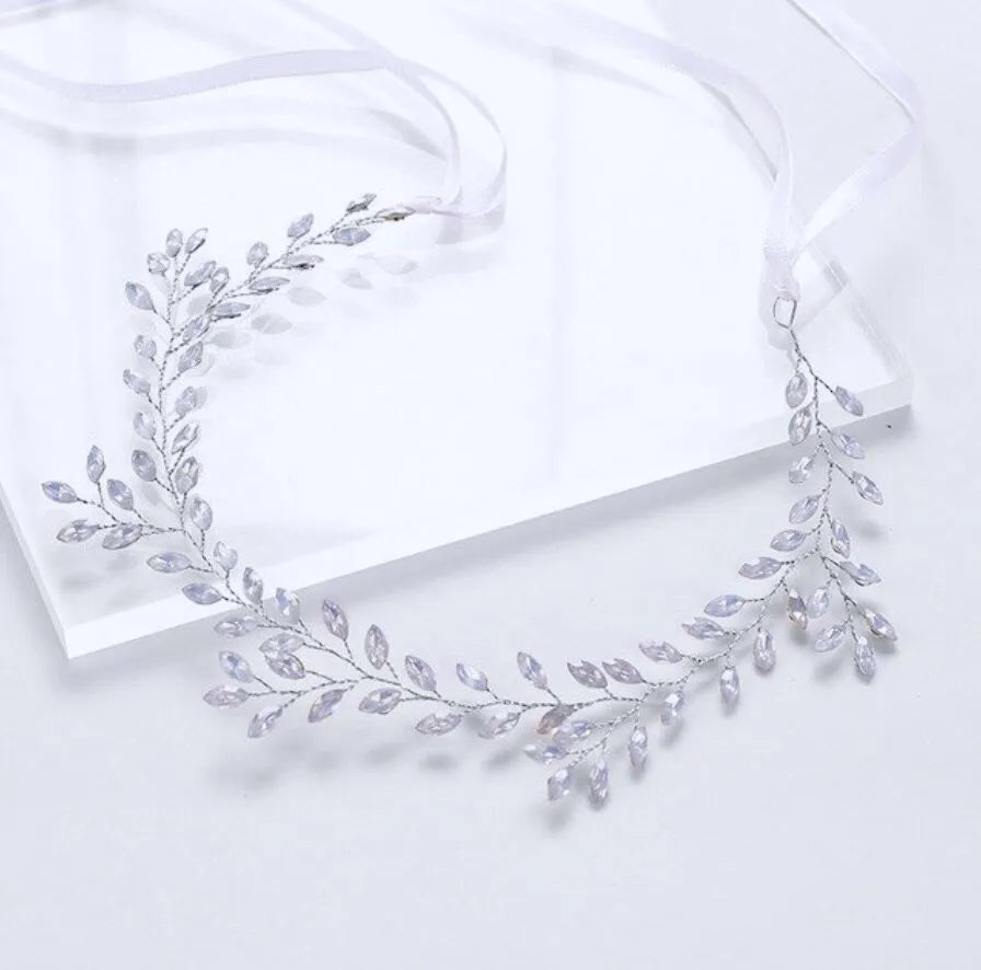 Wedding Hair Accessories - Opal Bridal Headband Vine - Available in Gold and Silver
