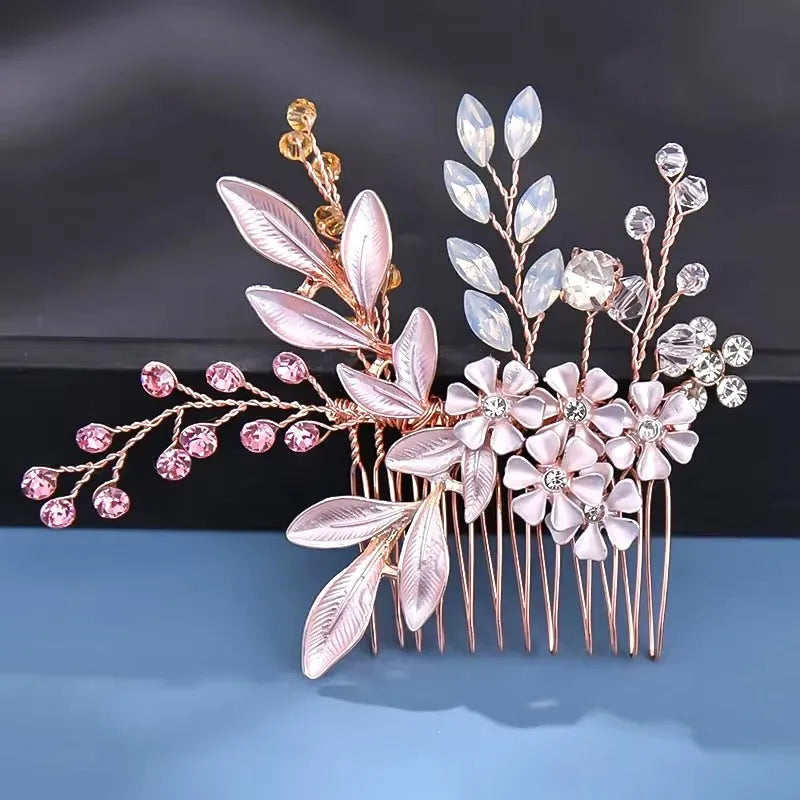 Wedding Hair Accessories - Bohemian Crystal Hair Comb - Available in Yellow Gold, Rose Gold and Silver