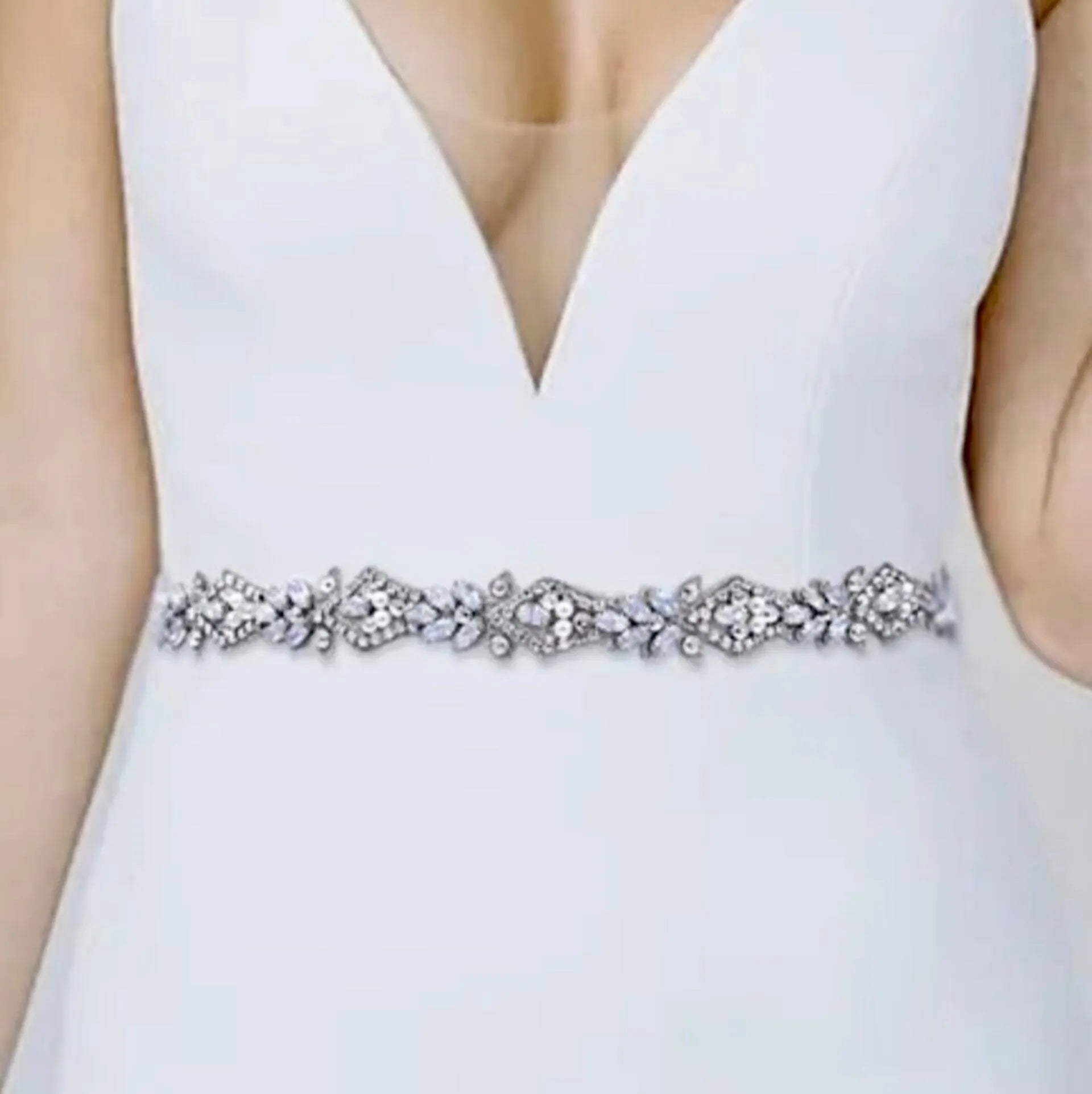 dillard's plus size formal dresses clearance Wedding Dress Belt - Bridal Belt for Women Wedding Gown - Bridal Rhinestone Belts for Dresses by Mandala Crafts main image 1