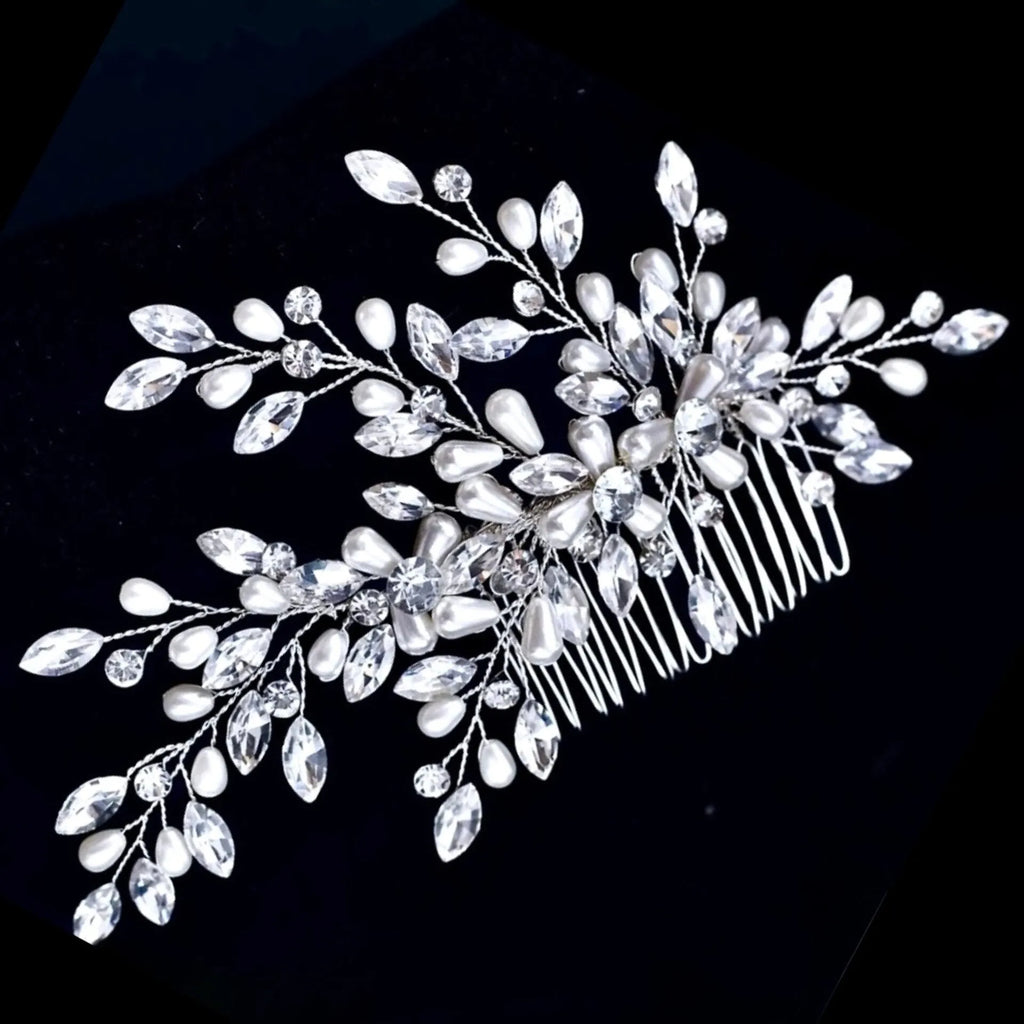 Wedding Hair Accessories - Pearl and Crystal Bridal Hair Comb