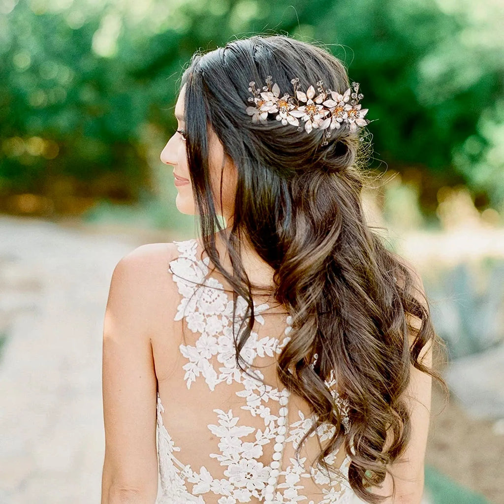 Wedding Hair Accessories - Pearl and Crystal Bridal Hair Comb - Available in Gold and Silver