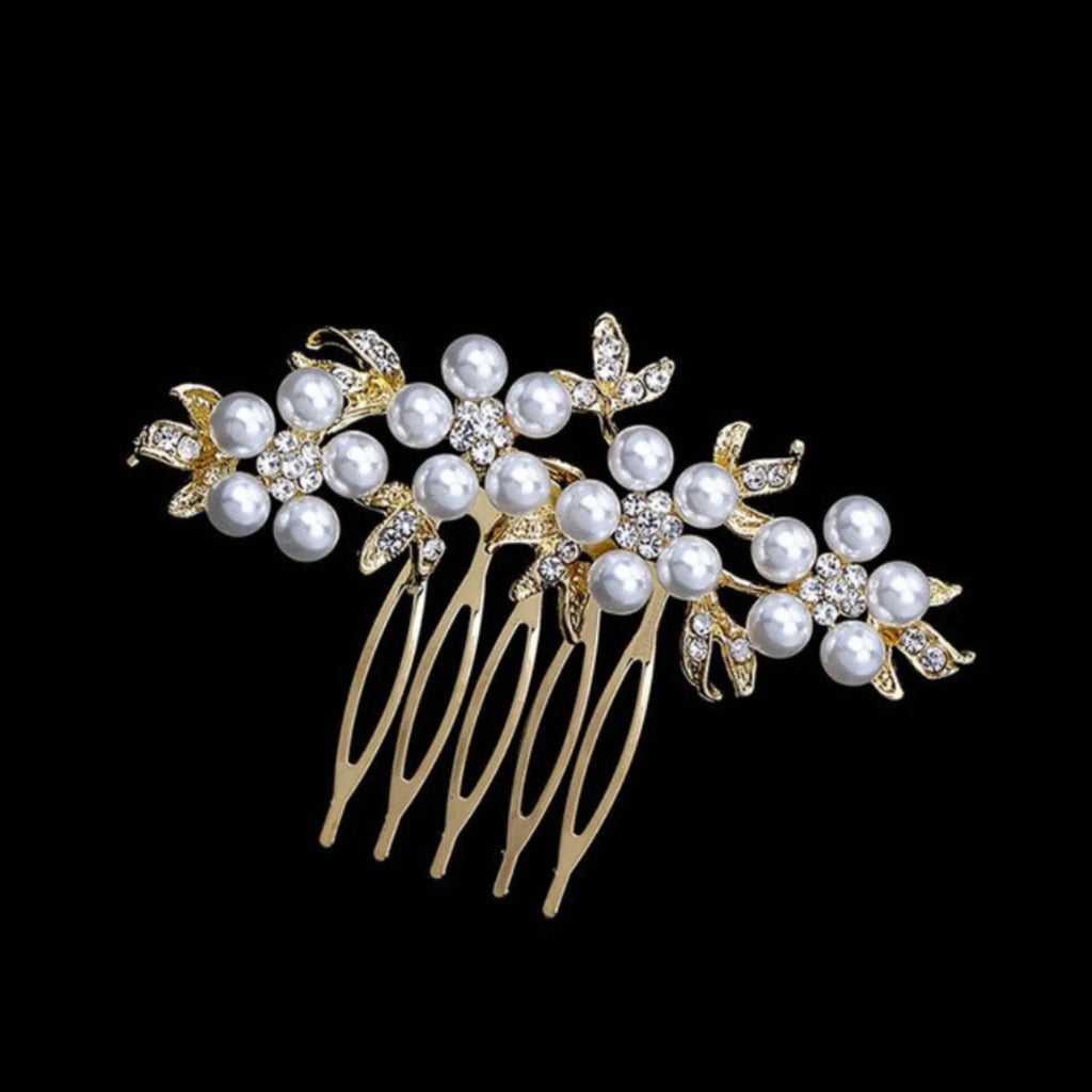 Wedding Hair Accessories - Pearl and Crystal Bridal Hair Comb