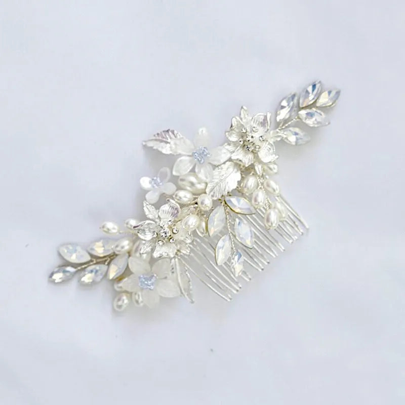 Wedding Hair Accessories - Opal Bridal Hair Comb and Pin Set