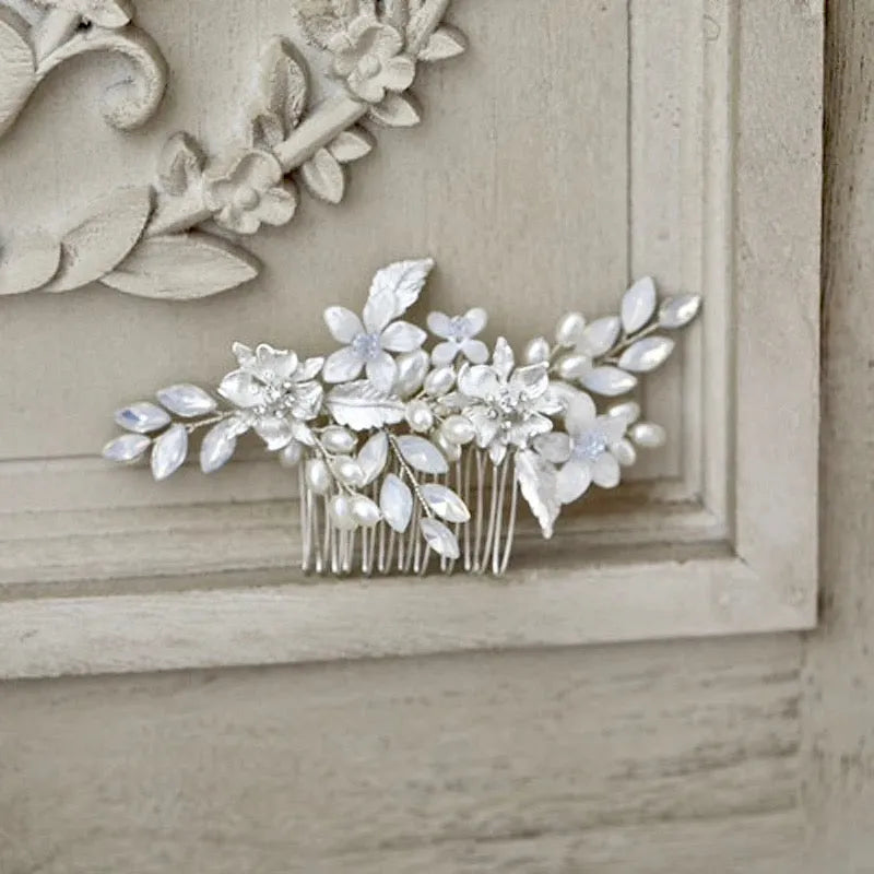 Wedding Hair Accessories - Opal Bridal Hair Comb and Pin Set