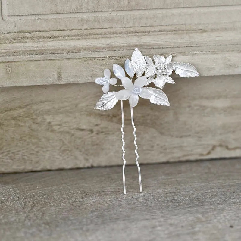 Wedding Hair Accessories - Opal Bridal Hair Comb and Pin Set
