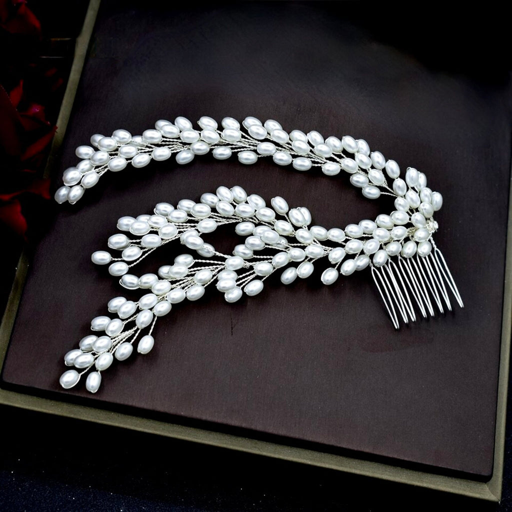 Wedding Hair Accessories - Pearl Bridal Hair Comb / Vine