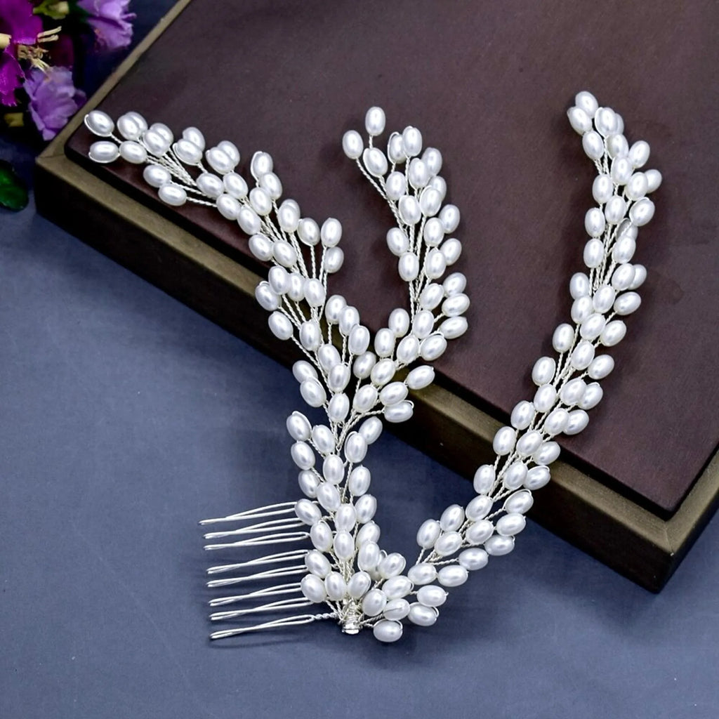 Wedding Hair Accessories - Pearl Bridal Hair Comb / Vine