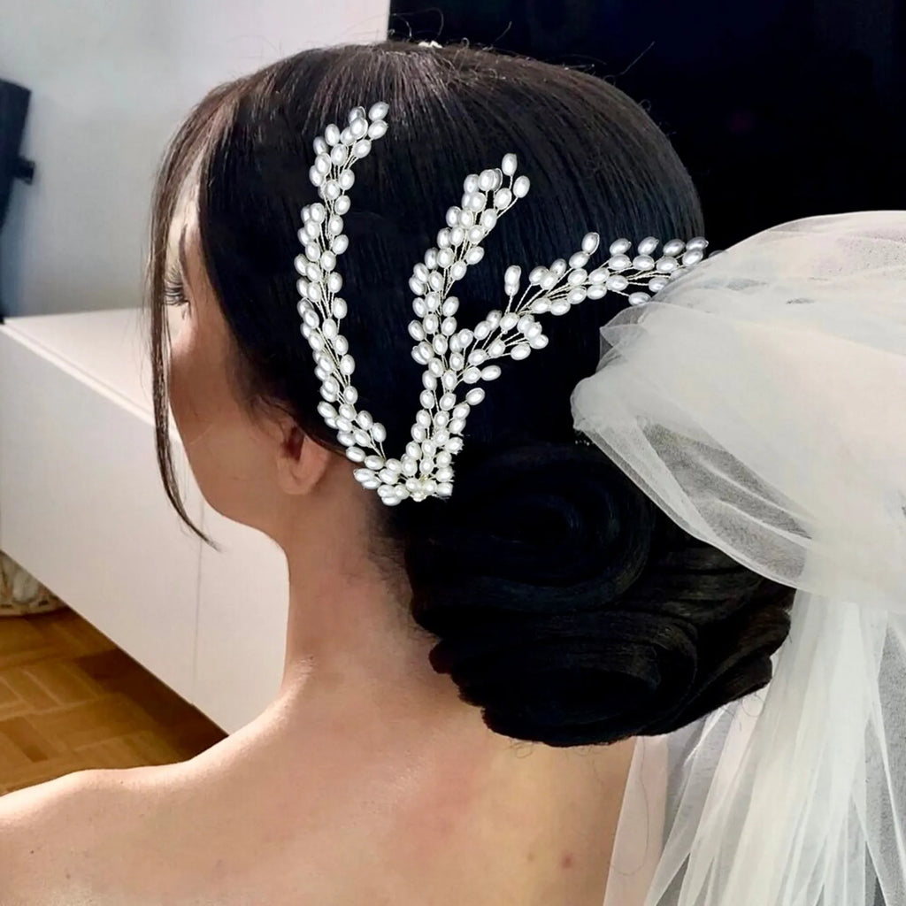 Wedding Hair Accessories - Pearl Bridal Hair Comb / Vine