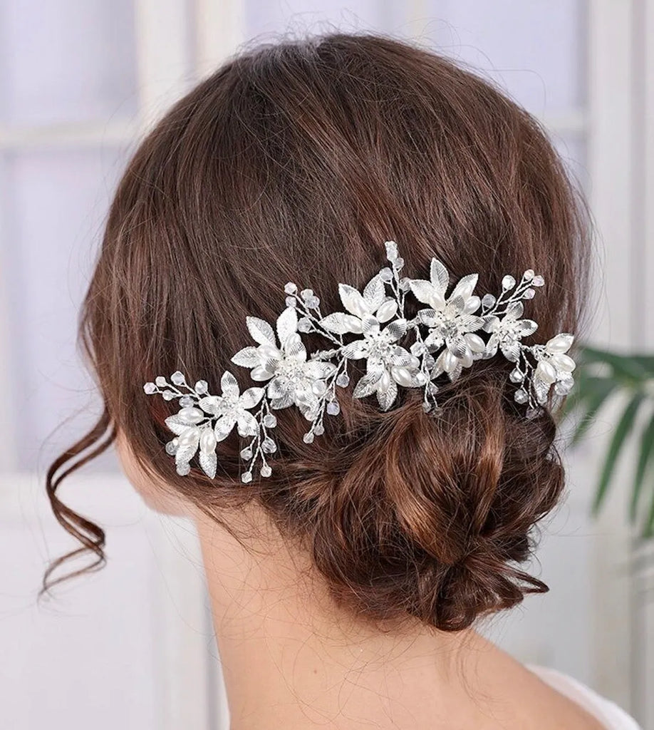 Wedding Hair Accessories - Pearl and Crystal Bridal Hair Comb - Available in Gold and Silver