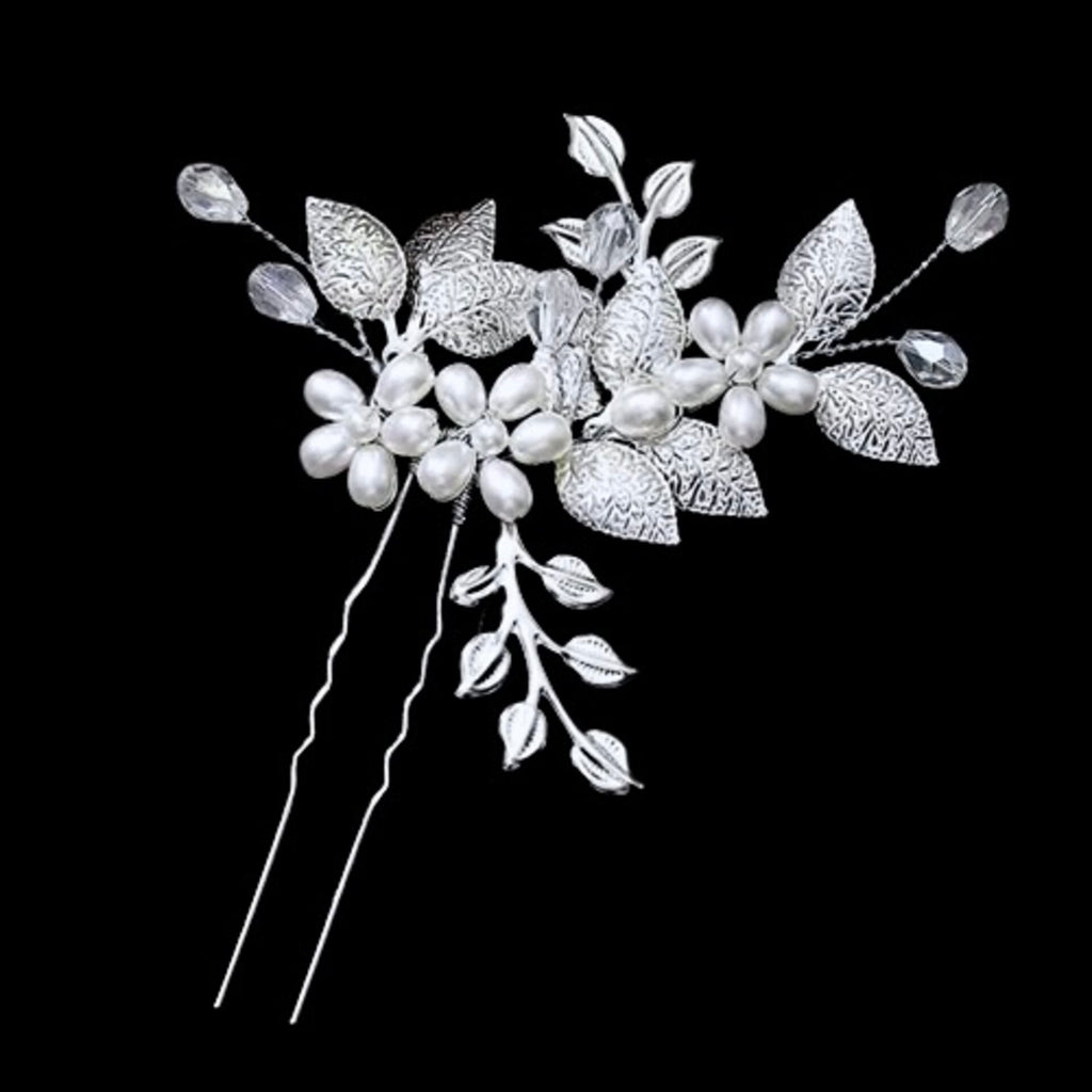 Wedding Hair Accessories - Pearl and Crystal Bridal Hair Pin